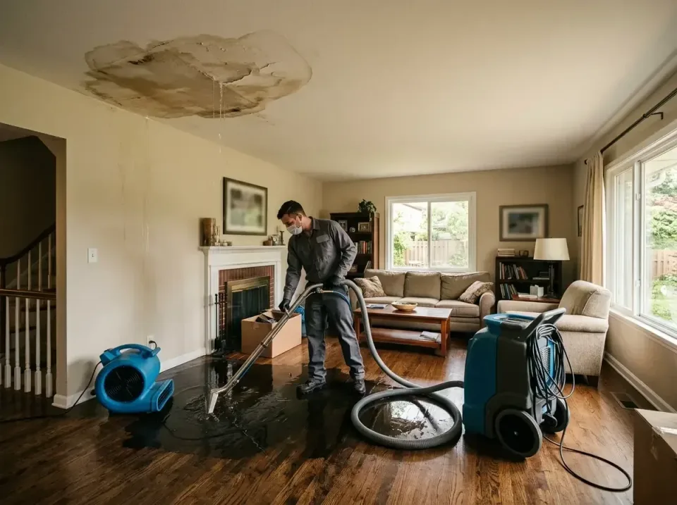 attic-pipe-burst-ceiling-drip-008 — frequently asked questions, Water Damage Restoration & Carpet Care in Stockton Universit…